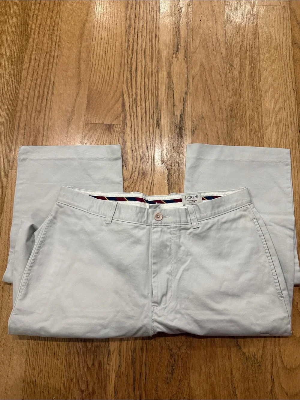 J. Crew Men's Light Gray Cotton Chinos